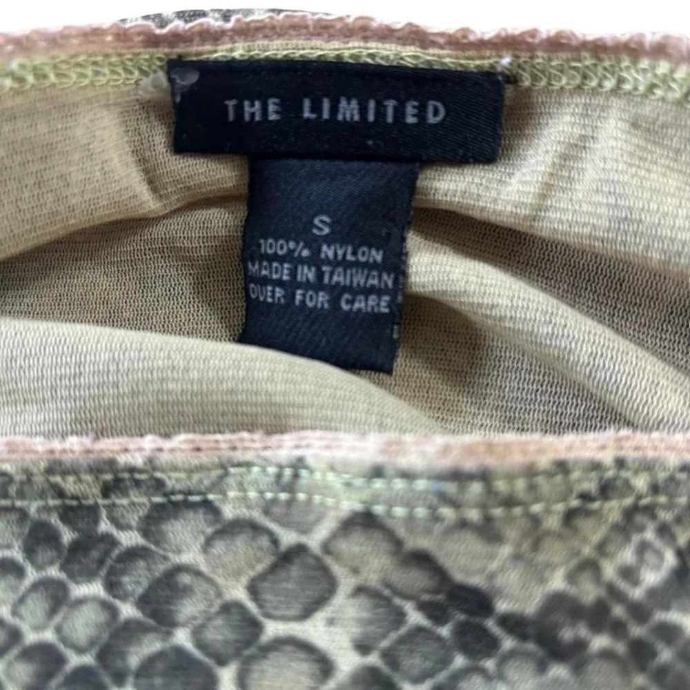 Stunning Rare 90s limited mesh snakeskin‎ top The Limited small EUC